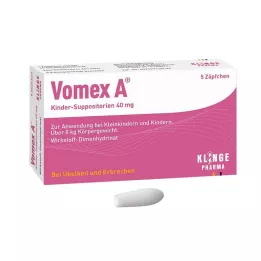 VOMEX Vaikų žvakutės 40 mg, 5 vnt