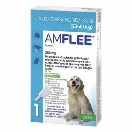 AMFLEE 268 mg taškinis tirpalas dideliems 20-40 kg šunims, 3 vnt