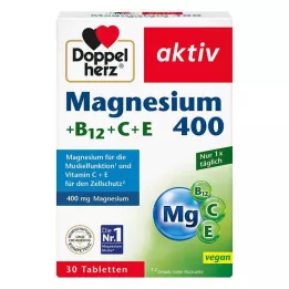 DOPPELHERZ Magnis 400+B12+C+E tabletės, 30 kapsulių