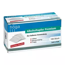 ALKOHOLTUPFER Premium 3x3 cm, 100 vnt