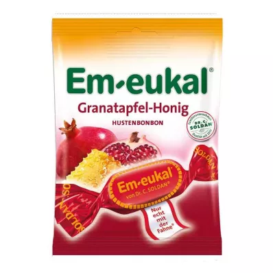 EM-EUKAL Granatų medaus saldainiai su cukrumi, 75 g