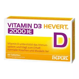 Vitaminas D3 Hevert 2000 TV tabletės, 60 vnt
