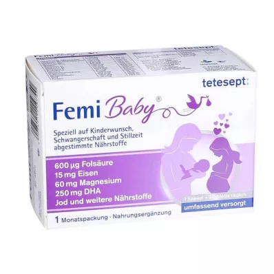 TETESEPT Femi Baby plėvele dengtos tabletės + minkštosios kapsulės, 2X30 vnt
