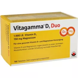 VITAGAMMA D3 Duo 1.000 I.E Vit.D3 150mg Magnes.NEM, 100 vnt