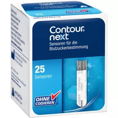 CONTOUR Next Sensors testų juostelės, 1X25 vnt