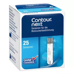 CONTOUR Next Sensors testų juostelės, 1X25 vnt