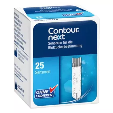 Contour next sensors bandymo juostelės, 1x25 vnt