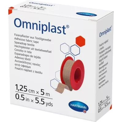 OMNIPLAST Fiksacinis gipsas 1,25 cmx5 m, 1 vnt