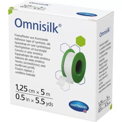 OMNISILK Fiksacinis gipsas dirbtinis šilkas 1,25 cmx5 m, 1 vnt