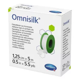 OMNISILK Fiksacinis gipsas dirbtinis šilkas 1,25 cmx5 m, 1 vnt