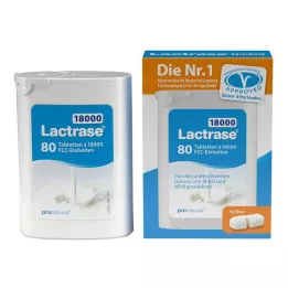 LACTRASE 18 000 FCC Tabletės dviguboje pakuotėje, 2X40 vnt