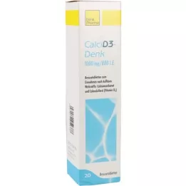 CALCI D3-Denk 1 000 mg/880 I.U. putojančios tabletės, 20 vnt