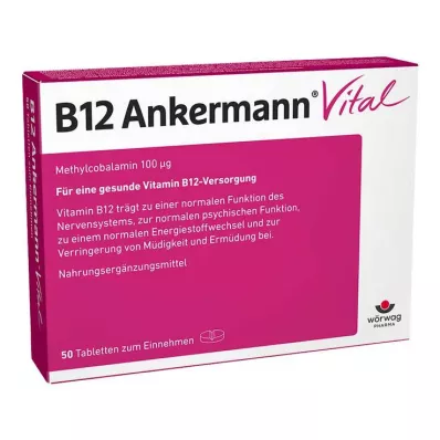 B12 Ankermann Vital tabletės, 50 vnt B12 Ankermann Vital tabletės, 50 vnt