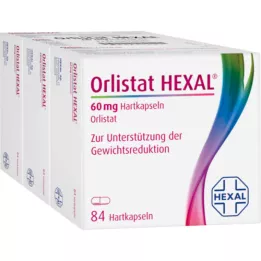 ORLISTAT HEXAL 60 mg kietosios kapsulės, 3X84 vnt