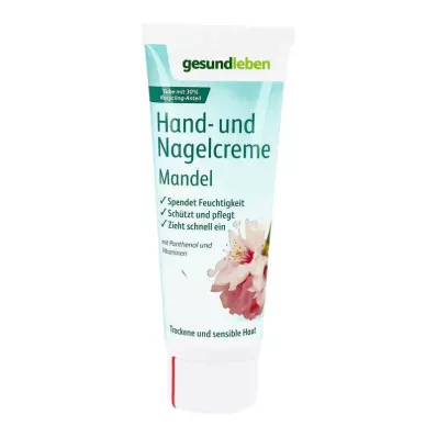 GESUND LEBEN Migdolų rankų ir nagų kremas, 75 ml