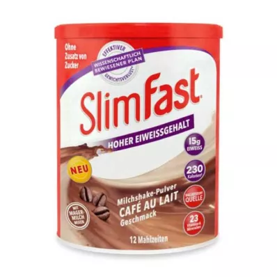 SLIM FAST Cafe au Lait milteliai, 438 g