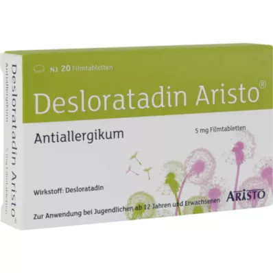 DESLORATADIN Aristo 5 mg plėvele dengtos tabletės, 20 vnt