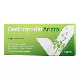 DESLORATADIN Aristo 5 mg plėvele dengtos tabletės, 20 vnt