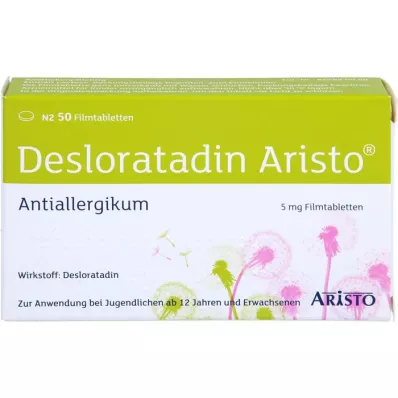 DESLORATADIN Aristo 5 mg plėvele dengtos tabletės, 50 vnt