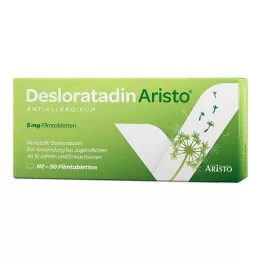 DESLORATADIN Aristo 5 mg plėvele dengtos tabletės, 50 vnt