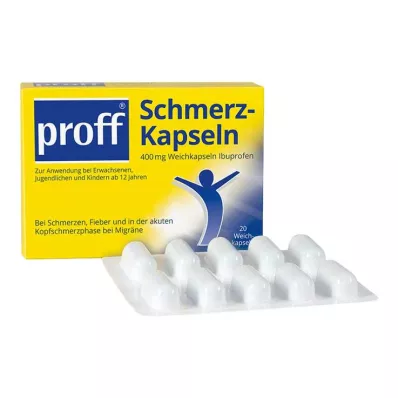 Proff skausmo kapsulės 400 mg, 20 vnt Proff skausmo kapsulės 400 mg, 20 vnt