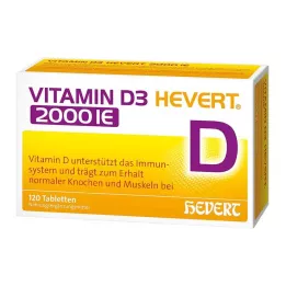 Vitaminas D3 Hevert 2000 TV tabletės, 120 vnt
