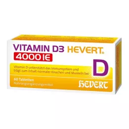 Vitaminas D3 Hevert 4000 TV tabletės, 60 vnt