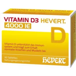 VITAMIN D3 HEVERT 4000 I.U. tablečių, 90 vnt
