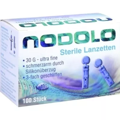 LANZETTEN NODOLO sterilūs 30 G ultra ploni, 100 vnt