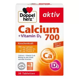 DOPPELHERZ Kalcio 700+vitamino D3 tabletės, 30 kapsulių