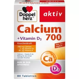 DOPPELHERZ Kalcis 700+vitaminas D3, 80 kapsulių