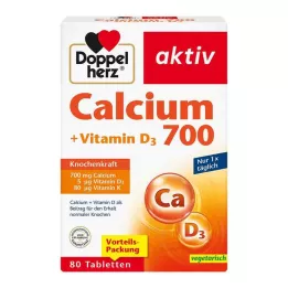 DOPPELHERZ Kalcis 700+vitaminas D3, 80 kapsulių