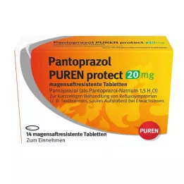 Pantoprazole Puren Protect 20 mg skrandyje neirios tabletės, 14 vnt