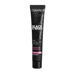 Curaprox Black yra balta anglies dantų pasta, 90 ml