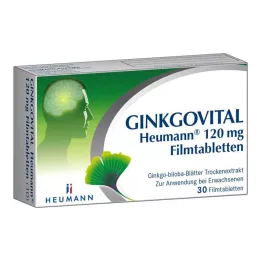 GINKGOVITAL Heumann 120 mg plėvele dengtos tabletės, 30 vnt