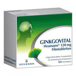 GINKGOVITAL Heumann 120 mg plėvele dengtos tabletės, 120 vnt