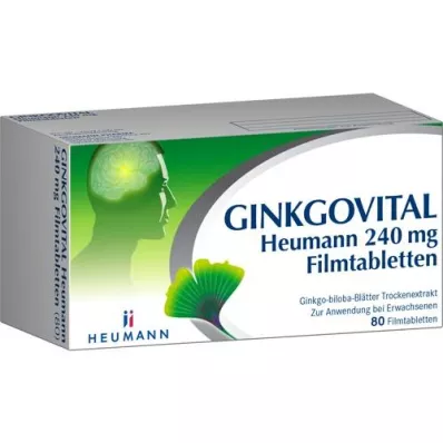 GINKGOVITAL Heumann 240 mg plėvele dengtos tabletės, 80 vnt