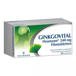 GINKGOVITAL Heumann 240 mg plėvele dengtos tabletės, 80 vnt