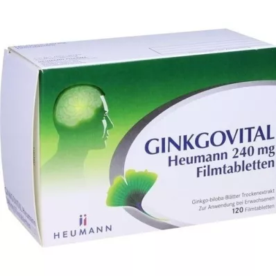 GINKGOVITAL Heumann 240 mg plėvele dengtos tabletės, 120 vnt