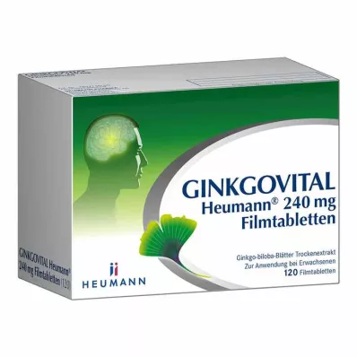 GINKGOVITAL Heumann 240 mg plėvele dengtos tabletės, 120 vnt