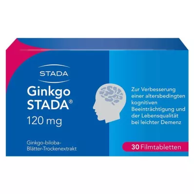 Ginkgo STADA® 120 mg plėvele dengtos tabletės, 30 tablečių Ginkgo STADA® 120 mg plėvele dengtos tabletės, 30 tablečių