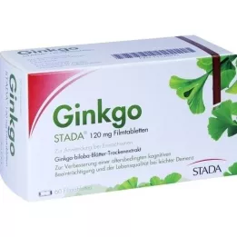 GINKGO STADA 120 mg plėvele dengtos tabletės, 60 vnt