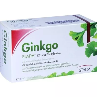 GINKGO STADA 120 mg plėvele dengtos tabletės, 60 vnt