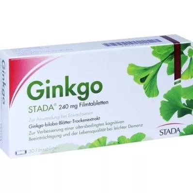 GINKGO STADA 240 mg plėvele dengtos tabletės, 30 vnt