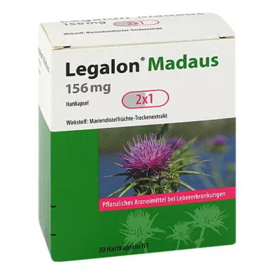 LEGALON Madaus 156 mg kietosios kapsulės, 30 vnt