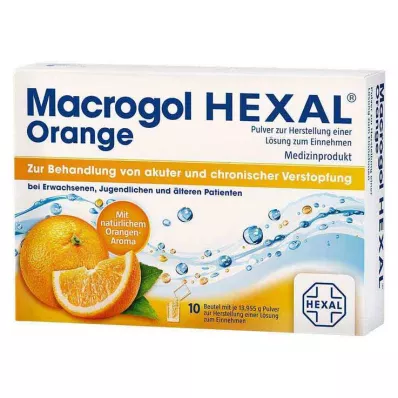 MACROGOL HEXAL Orange Plv.z.Her.Lsg.z.Einn.Btl., 10 vnt MACROGOL HEXAL Orange Plv.z.Her.Lsg.z.Einn.Btl., 10 vnt