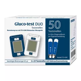 GLUCO TEST DUO Testo juostelės, 50 vnt