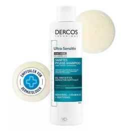 VICHY DERCOS Ypač jautrus šampūnas riebiai galvos odai, 200 ml