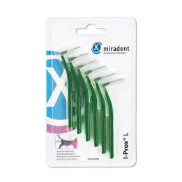 MIRADENT Tarpdančių šepetėlis I-Prox L 0,7 mm žalias, 6 vnt