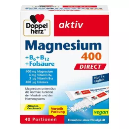 DOPPELHERZ Magnis+B vitaminai DIRECT Granulės, 40 vnt